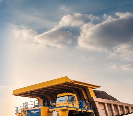 A large mining haul truck